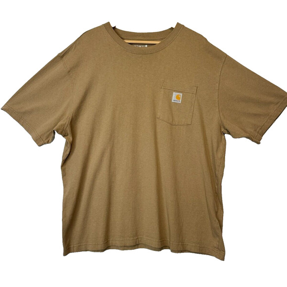 Carhartt Other - Carhartt T Shirt Short Sleeve Crew Neck Men Size Large Original Fit Loose Beige